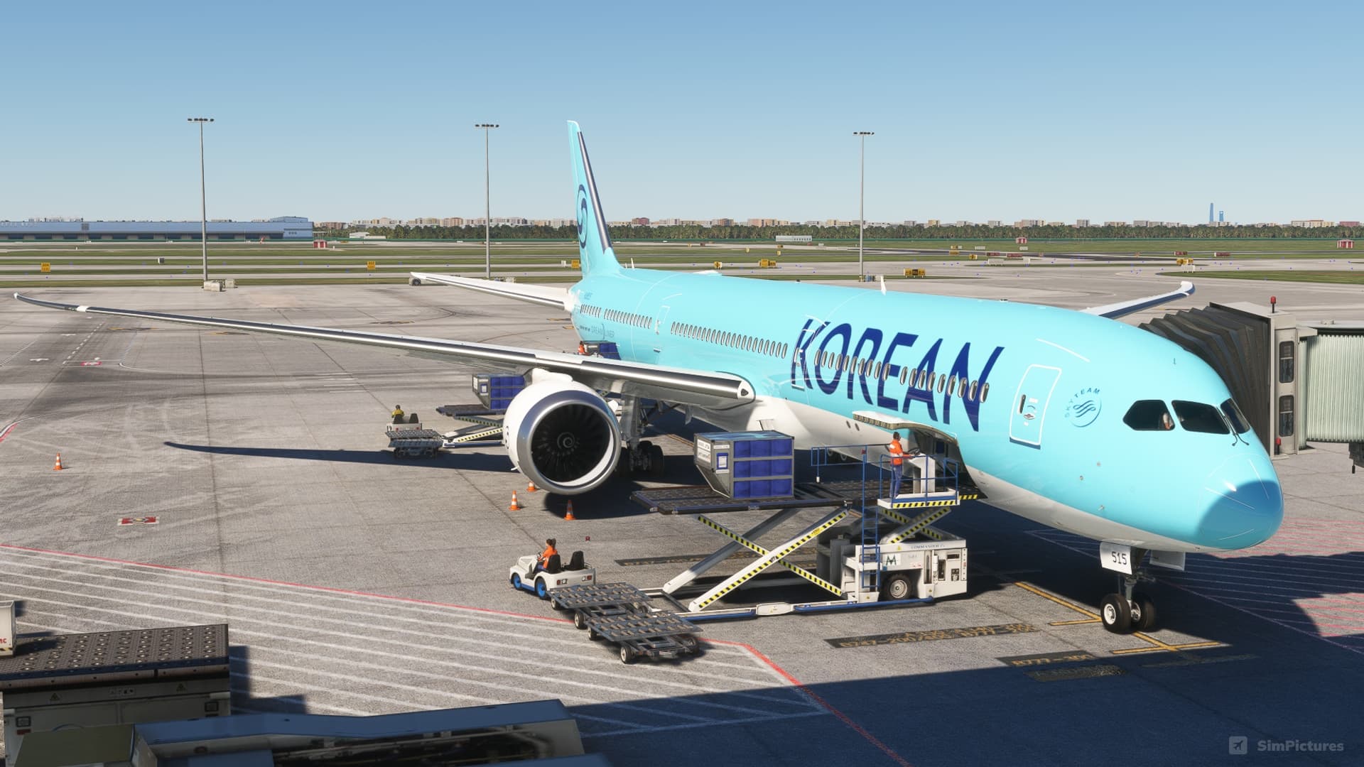 On ramp in Shanghai Pudong International Airport (ZSPD)