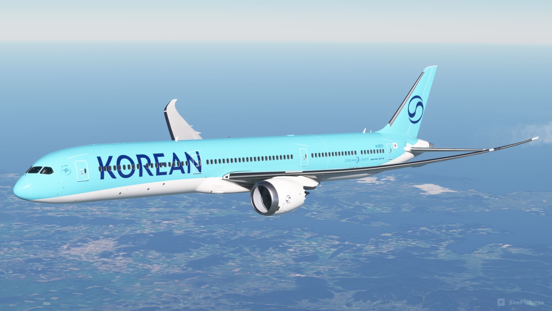 Cruising above South Korea