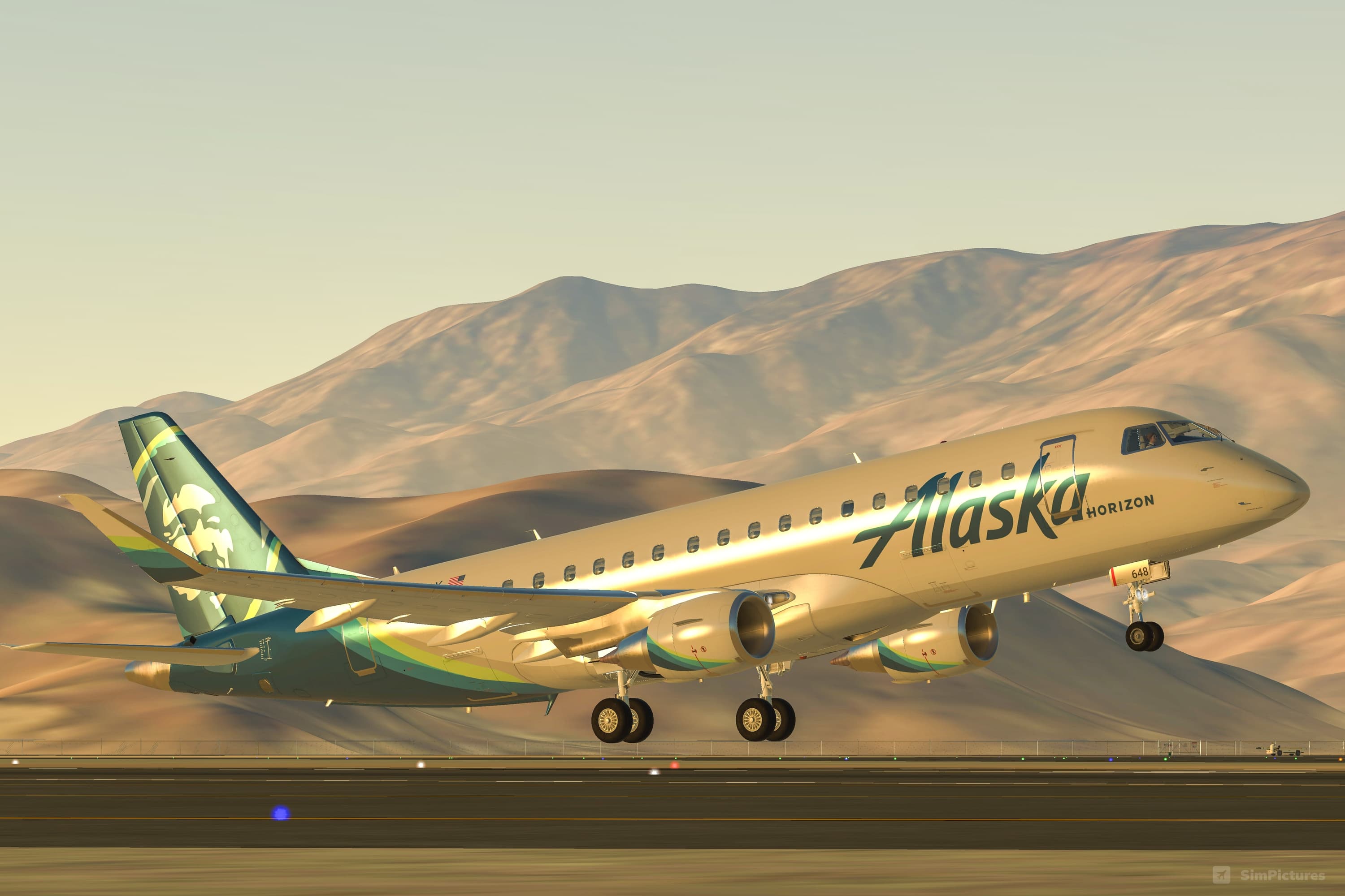 Taking off from Palm Springs International Airport (KPSP)