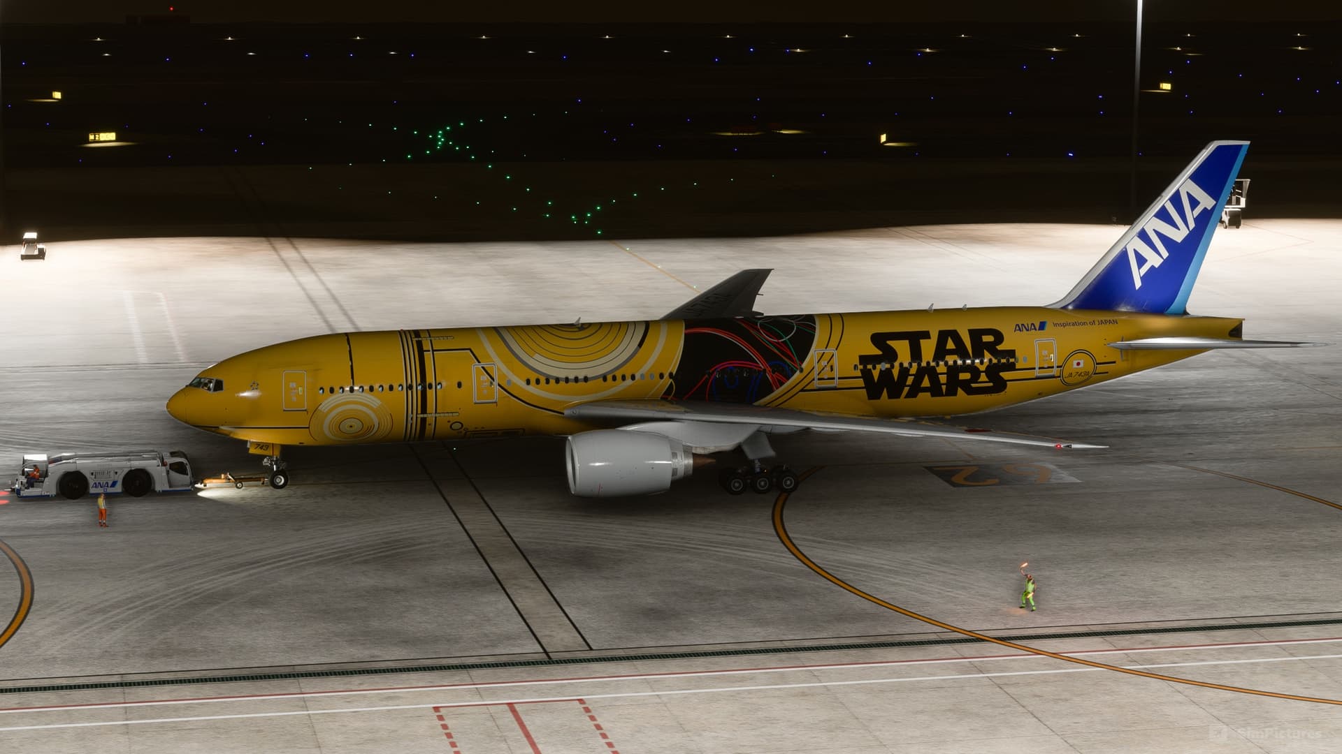 Pushing back in Tokyo Haneda International Airport (RJTT)